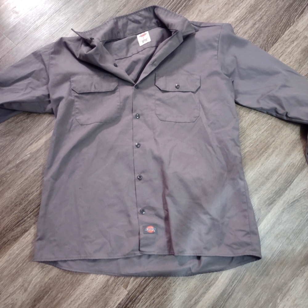 Dickies long sleeve button up work shirt